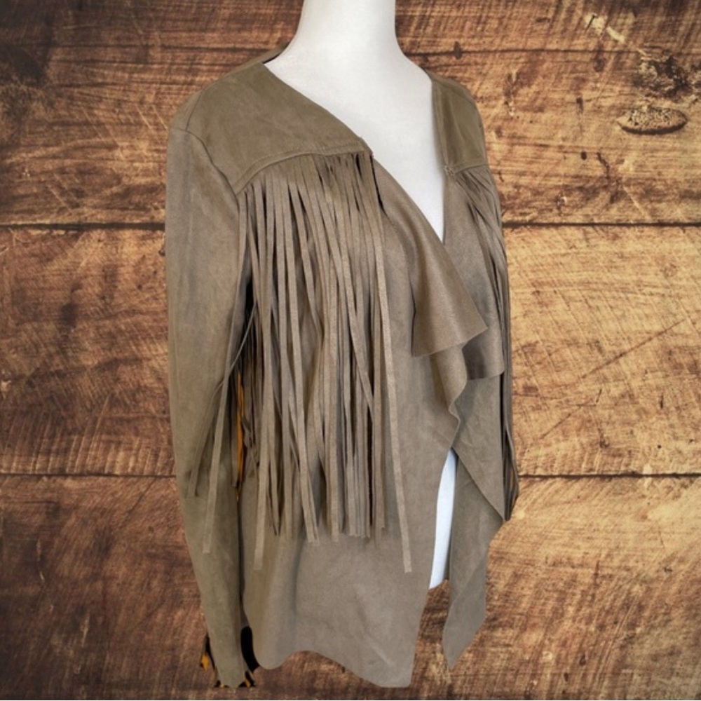 Suede fringe jacket